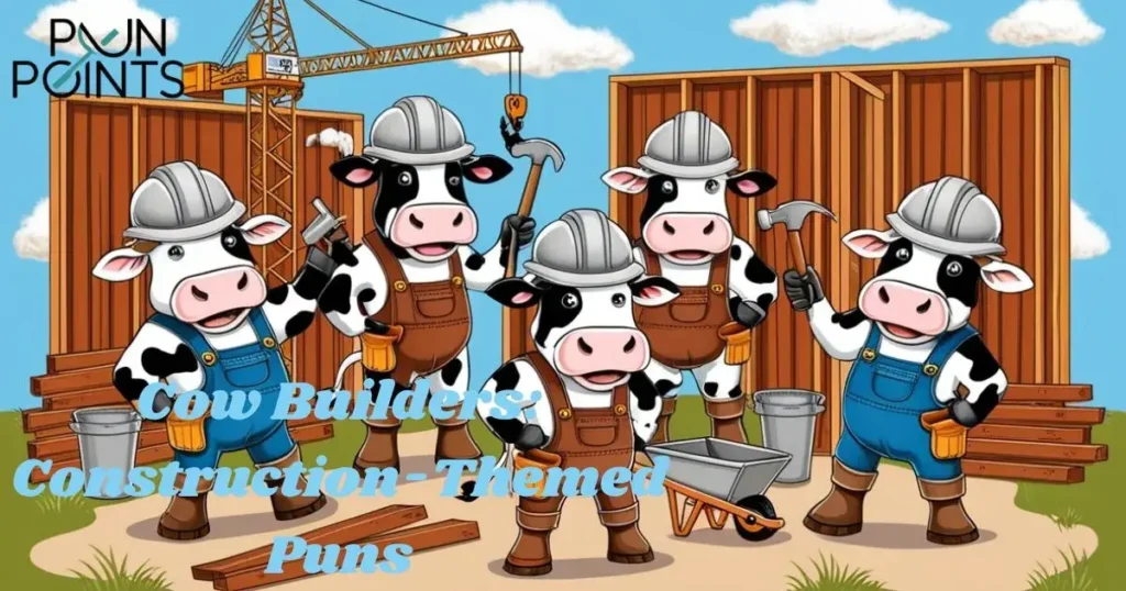  Cow Builders: Construction-Themed Puns