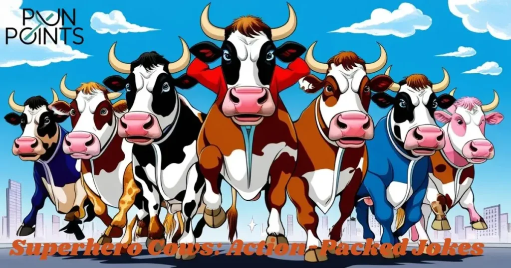 Superhero Cows: Action-Packed Jokes